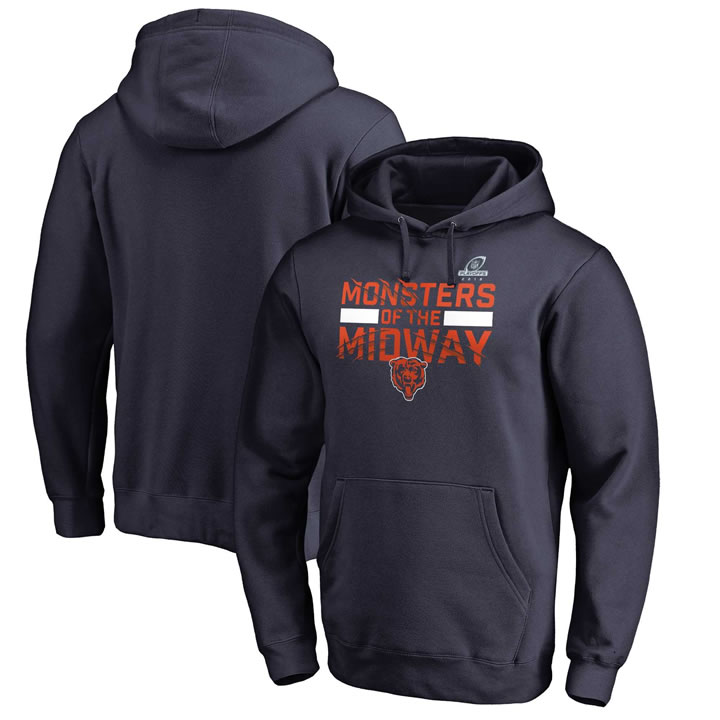 Men's Bears Navy 2018 NFL Playoffs Monsters Of The Midway Pullover Hoodie,We sell and wholesale Men's Bears Navy 2018 NFL Playoffs Monsters Of The Midway Pullover Hoodie on line form chian!